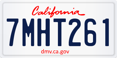 CA license plate 7MHT261