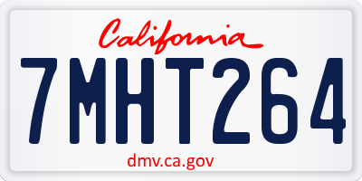 CA license plate 7MHT264