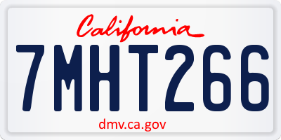 CA license plate 7MHT266