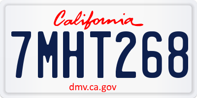 CA license plate 7MHT268