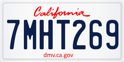 CA license plate 7MHT269