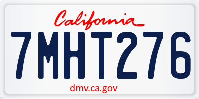 CA license plate 7MHT276