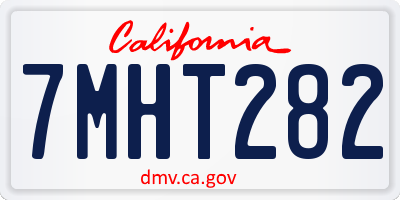CA license plate 7MHT282
