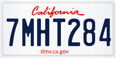 CA license plate 7MHT284