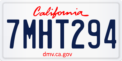 CA license plate 7MHT294