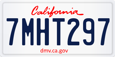 CA license plate 7MHT297