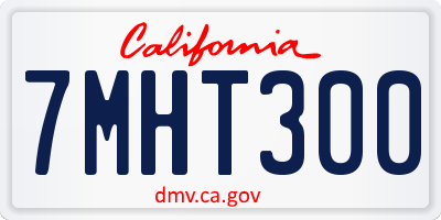 CA license plate 7MHT300