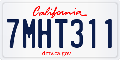 CA license plate 7MHT311