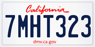 CA license plate 7MHT323