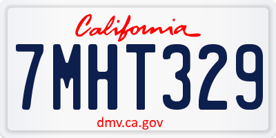 CA license plate 7MHT329