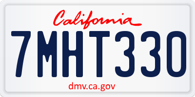 CA license plate 7MHT330