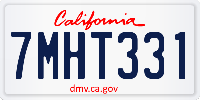 CA license plate 7MHT331