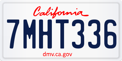 CA license plate 7MHT336