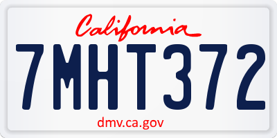CA license plate 7MHT372