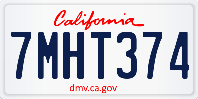 CA license plate 7MHT374