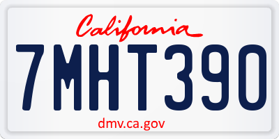 CA license plate 7MHT390