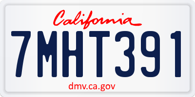 CA license plate 7MHT391