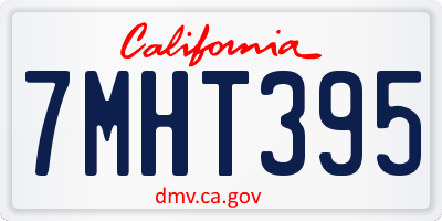 CA license plate 7MHT395