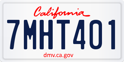 CA license plate 7MHT401
