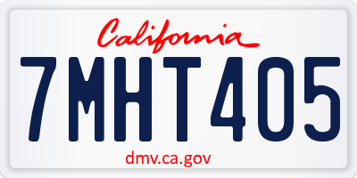 CA license plate 7MHT405
