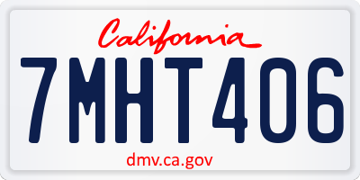 CA license plate 7MHT406