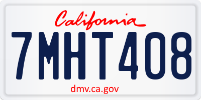 CA license plate 7MHT408