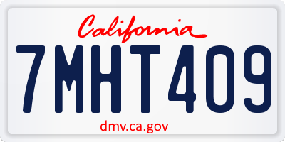CA license plate 7MHT409