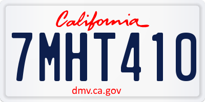 CA license plate 7MHT410