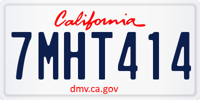 CA license plate 7MHT414
