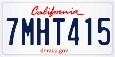 CA license plate 7MHT415