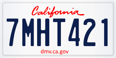 CA license plate 7MHT421
