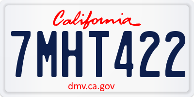 CA license plate 7MHT422