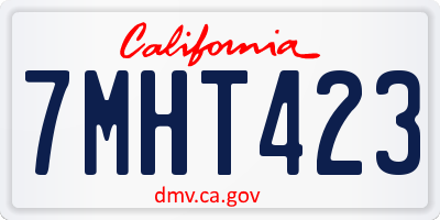 CA license plate 7MHT423