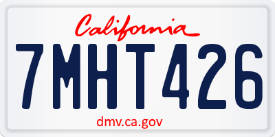 CA license plate 7MHT426