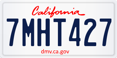 CA license plate 7MHT427