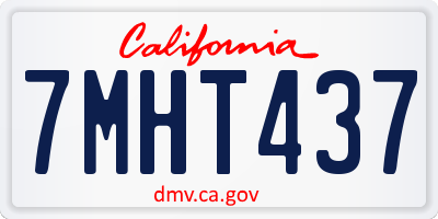 CA license plate 7MHT437