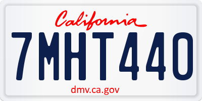 CA license plate 7MHT440