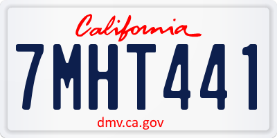 CA license plate 7MHT441