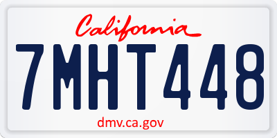 CA license plate 7MHT448