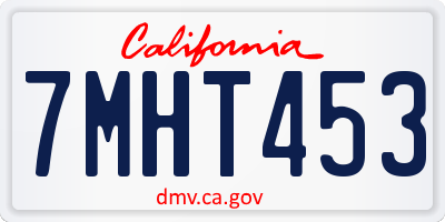 CA license plate 7MHT453