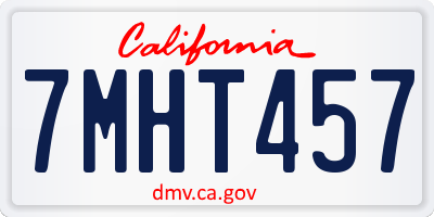 CA license plate 7MHT457