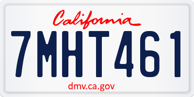 CA license plate 7MHT461