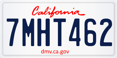 CA license plate 7MHT462