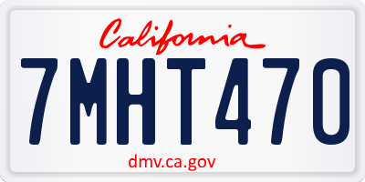 CA license plate 7MHT470