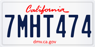CA license plate 7MHT474
