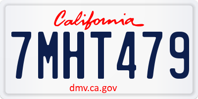 CA license plate 7MHT479