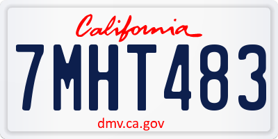 CA license plate 7MHT483