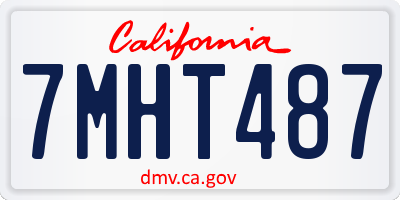 CA license plate 7MHT487