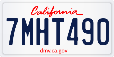CA license plate 7MHT490
