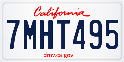 CA license plate 7MHT495